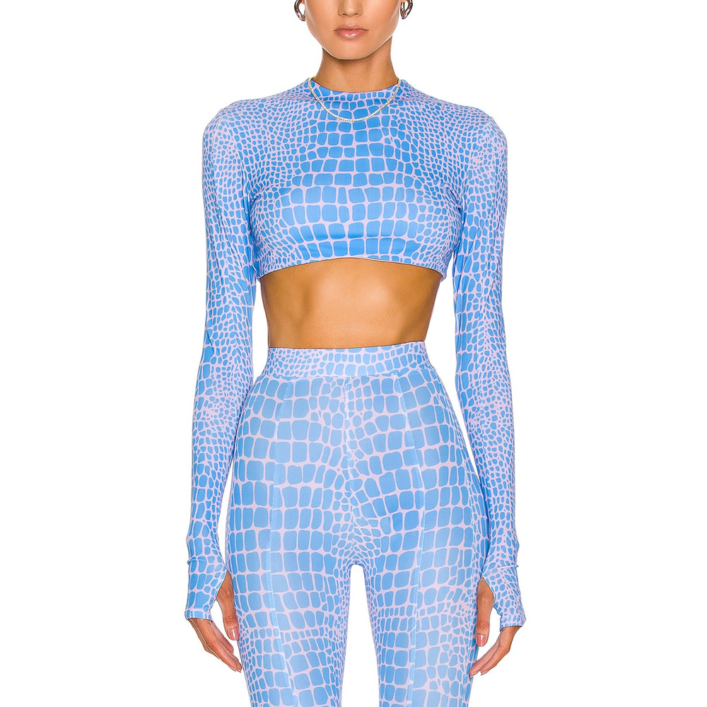Alex Perry Vibrant Blue Deren Crop Top Size US 4/ UK 8